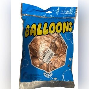 90 piece Rose Gold Metallic latex balloons 12”
